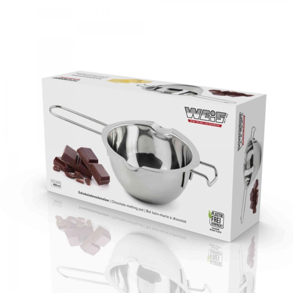 Hovedbilde WEIS Sjokoladesmelter i stål. Dobbel hellekant. 400ml