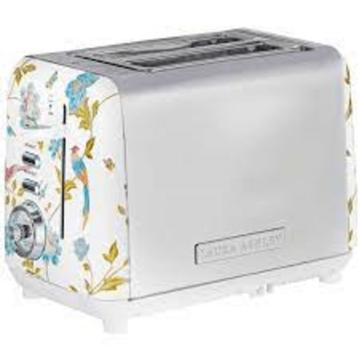LAURA ASHLEY Brødrister 2-skiver. Hvit/Sølv