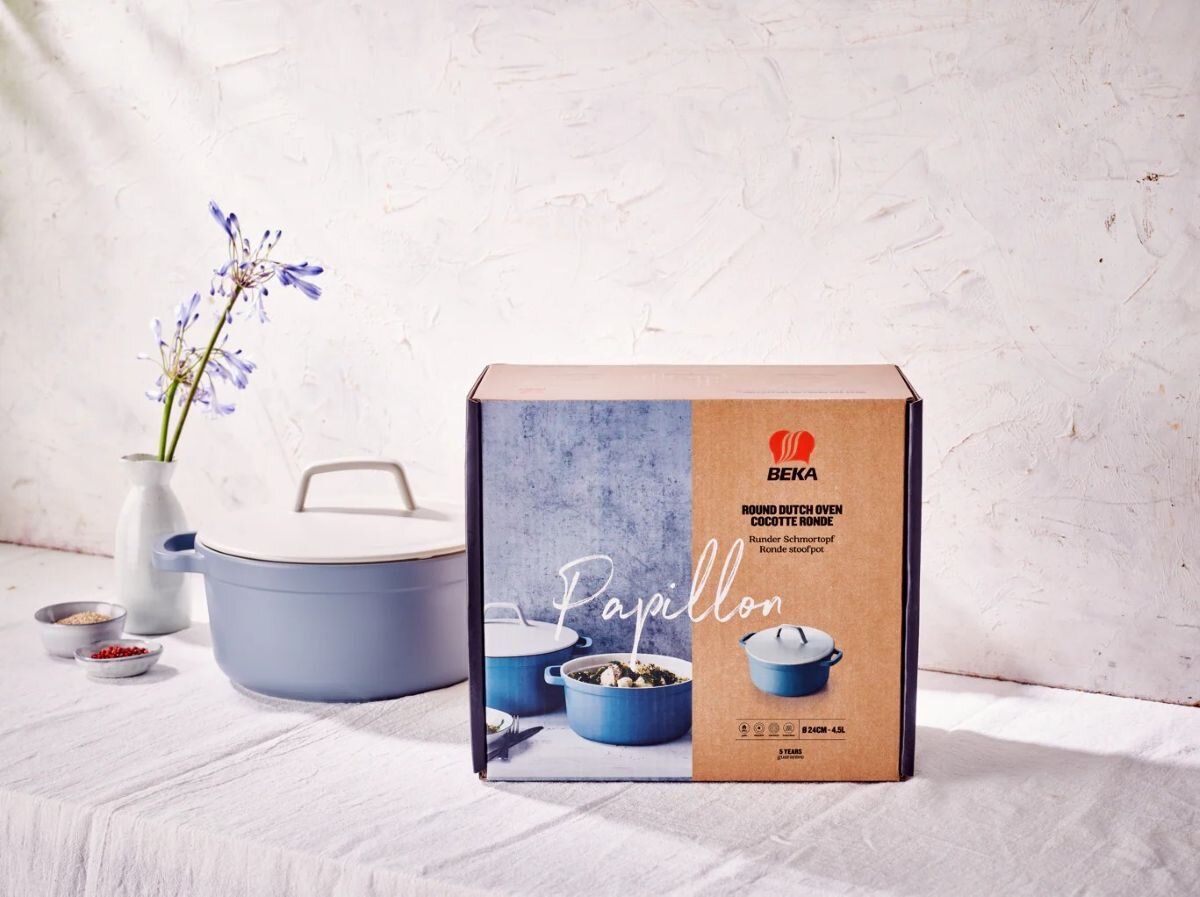 BEKA Papillon Lettvektsgryte med keramisk lokk, 31cm, Oval