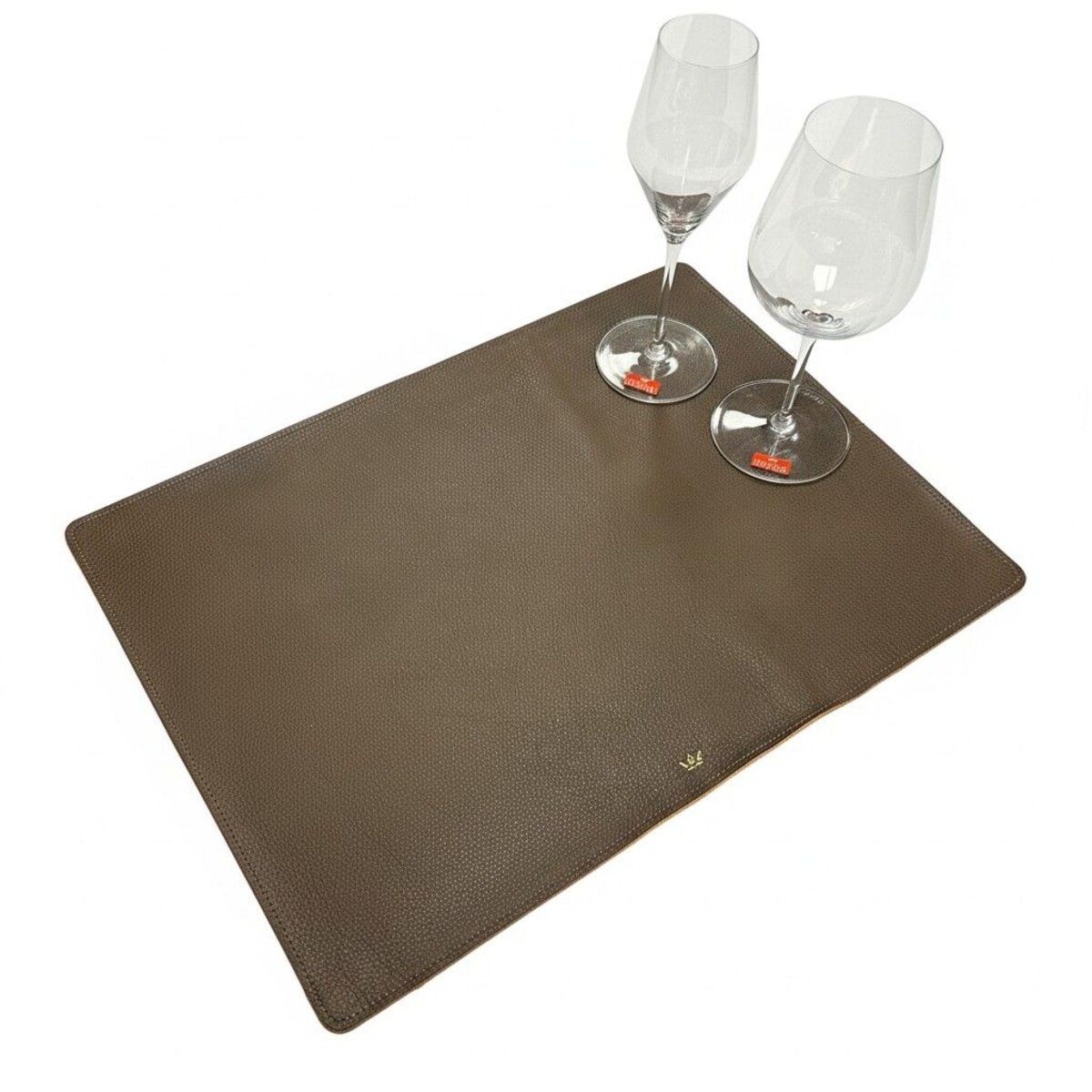 DUTCHDELUXES Spisebrikke i skinn, 48x33cm, Vintage Brun (1stk)