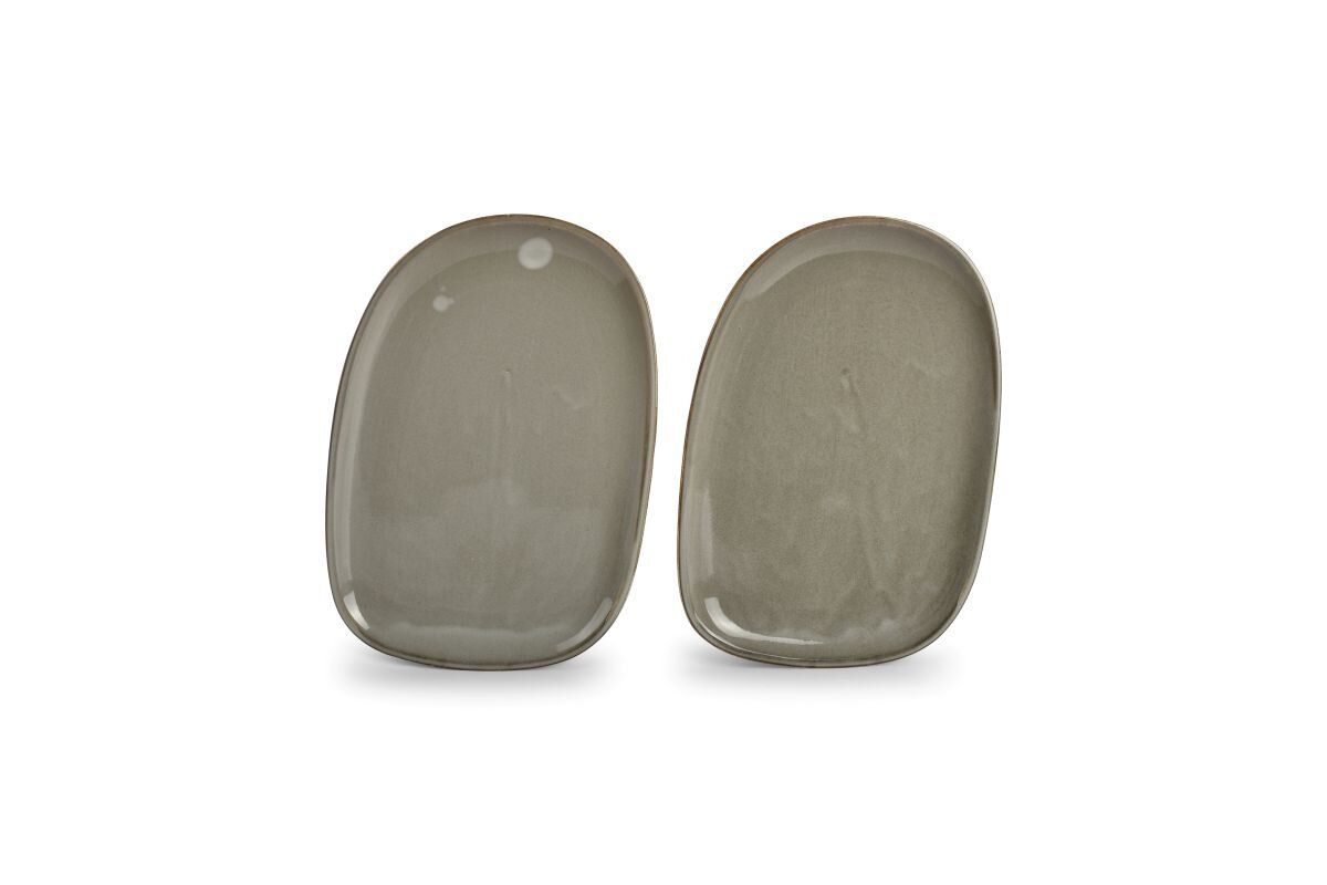 FINE2DINE Ceres Tallerken 33x23cm | Grågrønn