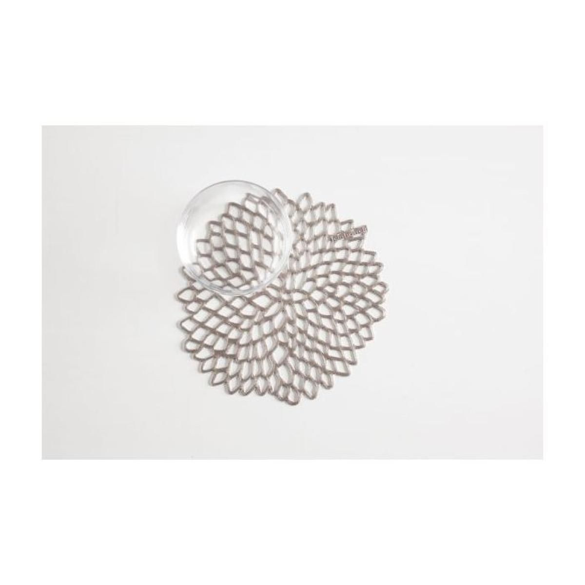 CHILEWICH Pressed Dahlia Glassunderlag 6pk 12.7x12.7cm GUNMETAL