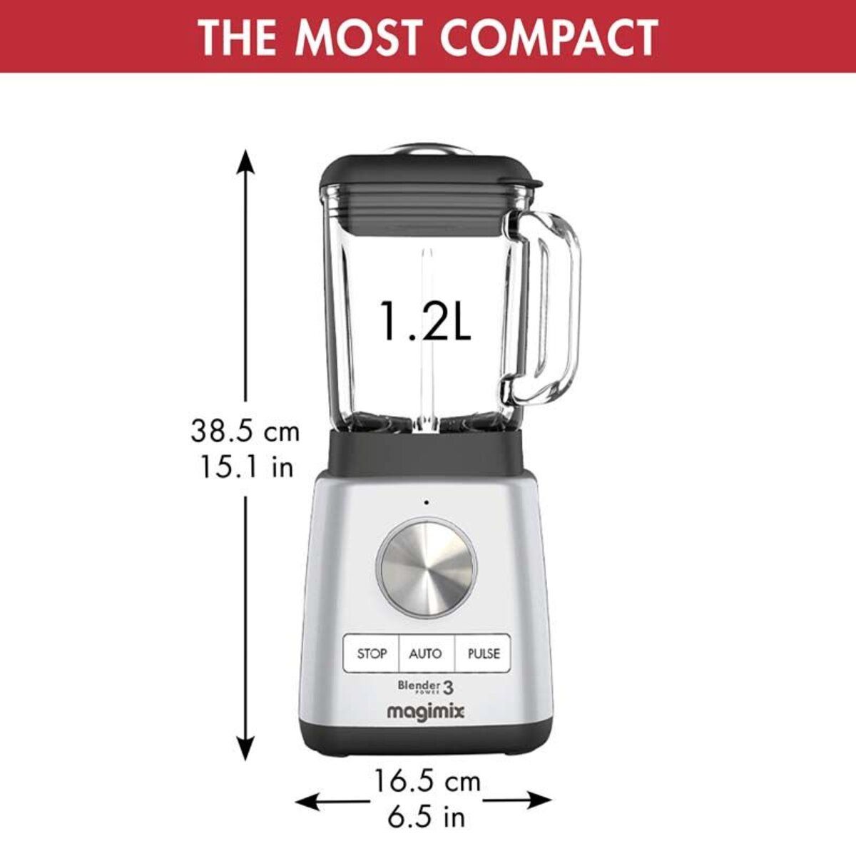 MAGIMIX Blender Power 3 Matte Chrome
