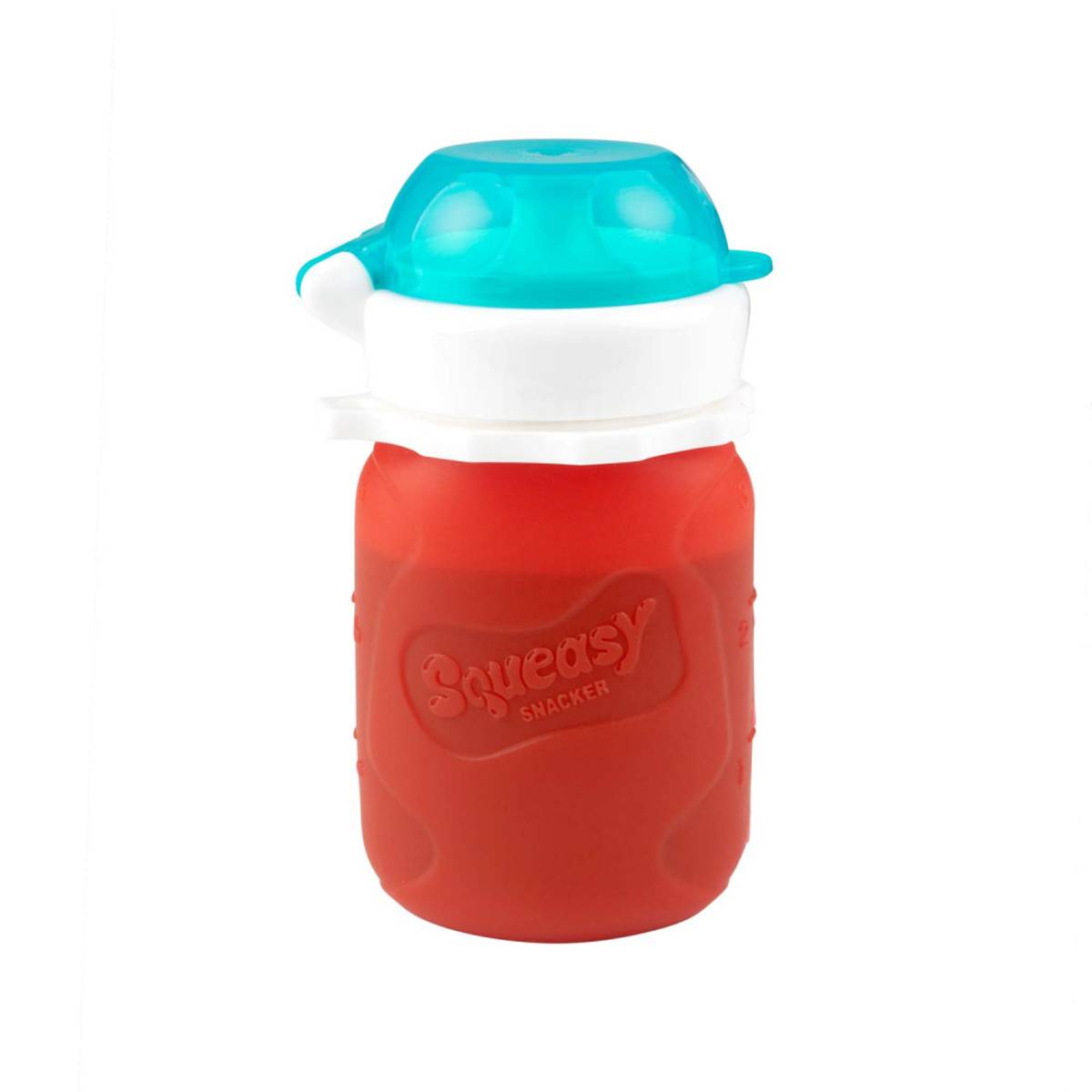 SQUEASY Klemmeflaske i silikon 100ml Rød